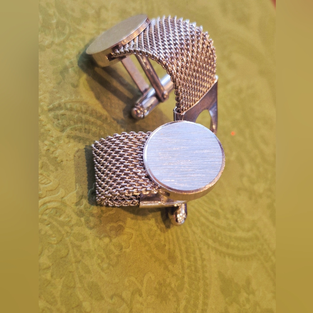 Silver Mesh Cufflinks